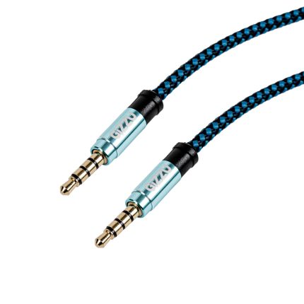 Gizzu 3.5mm AUX Cable 1.5m - Black/Blue Black/Blue