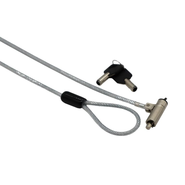 GIZZU 1.8m Nano Key Lock Security Cable with Key Silver