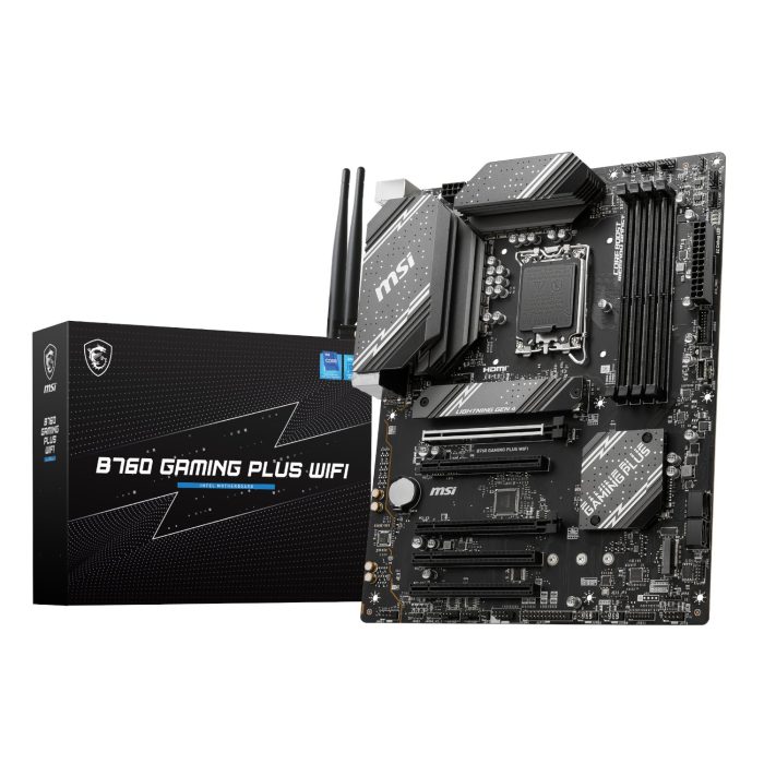 MSI B760 GAMING PLUS WIFI DDR5 LGA1700 ATX Motherboard Black