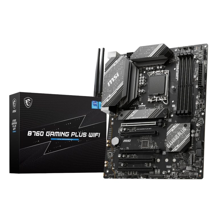 MSI B760 GAMING PLUS WIFI DDR5 LGA1700 ATX Motherboard Black