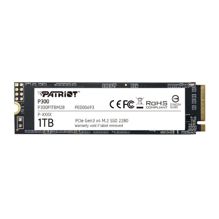 Patriot P300 1TB M.2 PCIe NVMe SSD Black