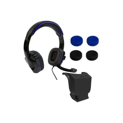 Sparkfox PlayStation 4 Headset|High-Capacity Battery|3m Braided Cable|Thumb Grip Core Gamer Combo Black