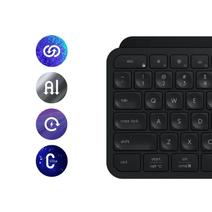 920-011614- Logitech MX Keys S Perfomance Combo: MX Master 3S; MX Keys S & MX Palm Rest- GRAPHITE - Logitech MX Keys S Combo, Wireless, RF Wireless + Bluetooth, Scissor key switch, QWERTY, LED, Graphite