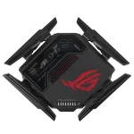 ASUS ROUTER/Gaming/WiFi7/1032+2882+5764Mbps/2.4GHz3x3/5GHz2x2/6GHz2x2/1xWAN(10G)/1xWAN(2.5G)/3xLAN/1xUSB/AiMesh/AiProtection/VPN - ASUS ROG Rapture GT-BE98, Wi-Fi 7 (802.11be), Quad-band (2.4 GHz / 5 GHz-1 / 5 GHz-2 / 6 GHz), Ethernet LAN, Black, Tabletop router