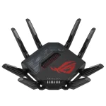 ASUS ROUTER/Gaming/WiFi7/1032+2882+5764Mbps/2.4GHz3x3/5GHz2x2/6GHz2x2/1xWAN(10G)/1xWAN(2.5G)/3xLAN/1xUSB/AiMesh/AiProtection/VPN - ASUS ROG Rapture GT-BE98, Wi-Fi 7 (802.11be), Quad-band (2.4 GHz / 5 GHz-1 / 5 GHz-2 / 6 GHz), Ethernet LAN, Black, Tabletop router