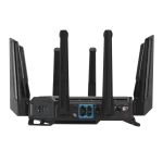 ASUS ROUTER/Gaming/WiFi7/1032+2882+5764Mbps/2.4GHz3x3/5GHz2x2/6GHz2x2/1xWAN(10G)/1xWAN(2.5G)/3xLAN/1xUSB/AiMesh/AiProtection/VPN - ASUS ROG Rapture GT-BE98, Wi-Fi 7 (802.11be), Quad-band (2.4 GHz / 5 GHz-1 / 5 GHz-2 / 6 GHz), Ethernet LAN, Black, Tabletop router