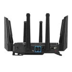 ASUS ROUTER/Gaming/WiFi7/1032+2882+5764Mbps/2.4GHz3x3/5GHz2x2/6GHz2x2/1xWAN(10G)/1xWAN(2.5G)/3xLAN/1xUSB/AiMesh/AiProtection/VPN - ASUS ROG Rapture GT-BE98, Wi-Fi 7 (802.11be), Quad-band (2.4 GHz / 5 GHz-1 / 5 GHz-2 / 6 GHz), Ethernet LAN, Black, Tabletop router