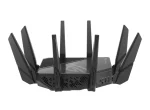 ASUS ROUTER/Gaming/2.4GHz 4x4 upto 1148Mbps/5GHz-2 4x4 upto 4808Mbps/2xWAN/4xLAN/2xUSB/AiMesh/AiProtection/VPN/90IG0720-MU2A00 - ASUS ROG Rapture GT-AX11000 Pro, Wi-Fi 6 (802.11ax), Tri-band (2.4 GHz / 5 GHz / 5 GHz), Ethernet LAN, Black, Tabletop router