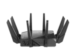 ASUS ROUTER/Gaming/2.4GHz 4x4 upto 1148Mbps/5GHz-2 4x4 upto 4808Mbps/2xWAN/4xLAN/2xUSB/AiMesh/AiProtection/VPN/90IG0720-MU2A00 - ASUS ROG Rapture GT-AX11000 Pro, Wi-Fi 6 (802.11ax), Tri-band (2.4 GHz / 5 GHz / 5 GHz), Ethernet LAN, Black, Tabletop router
