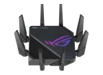 ASUS ROUTER/Gaming/2.4GHz 4x4 upto 1148Mbps/5GHz-2 4x4 upto 4808Mbps/2xWAN/4xLAN/2xUSB/AiMesh/AiProtection/VPN/90IG0720-MU2A00 - ASUS ROG Rapture GT-AX11000 Pro, Wi-Fi 6 (802.11ax), Tri-band (2.4 GHz / 5 GHz / 5 GHz), Ethernet LAN, Black, Tabletop router