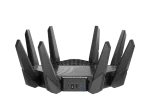 ASUS ROUTER/Gaming/2.4GHz 4x4 upto 1148Mbps/5GHz-2 4x4 upto 4808Mbps/2xWAN/4xLAN/2xUSB/AiMesh/AiProtection/VPN/90IG0720-MU2A00 - ASUS ROG Rapture GT-AX11000 Pro, Wi-Fi 6 (802.11ax), Tri-band (2.4 GHz / 5 GHz / 5 GHz), Ethernet LAN, Black, Tabletop router