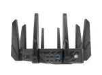 ASUS ROUTER/Gaming/2.4GHz 4x4 upto 1148Mbps/5GHz-2 4x4 upto 4808Mbps/2xWAN/4xLAN/2xUSB/AiMesh/AiProtection/VPN/90IG0720-MU2A00 - ASUS ROG Rapture GT-AX11000 Pro, Wi-Fi 6 (802.11ax), Tri-band (2.4 GHz / 5 GHz / 5 GHz), Ethernet LAN, Black, Tabletop router