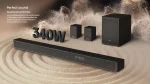 HISENSE AX5100G 5.1ch Soundbar; Dolby Atmos; 5.1 Surround Sound; 340W Output Power; Bluetooth 5.0; - Hisense AX5100G, 5.1 channels, Bass, Movie, Music, 340 W, Active subwoofer, Wireless, 60 W