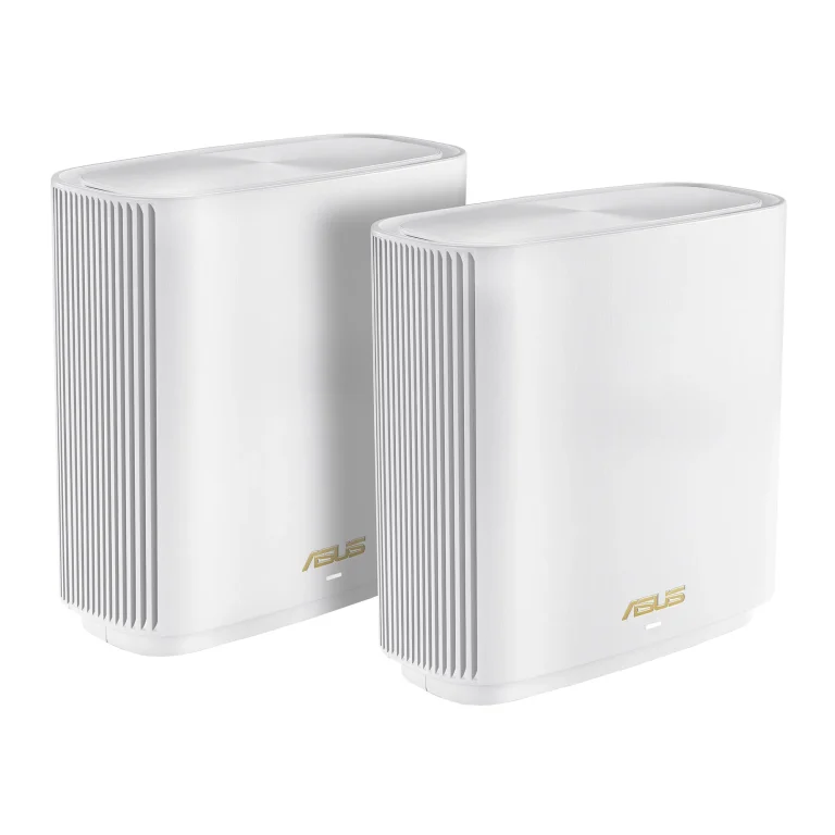 ASUS ROUTER/Mesh/574+2402+4804Mbps/2.4/5GHz-1/5GHz/Cvgup to264 Sqm/1xWAN/3xLAN/AiMesh/AiProtPro/VPN/InstantGuard/90IG0740-MO3B60 - ASUS ZenWiFi AX (XT9) AX7800 1er Pack Weiß, White, Internal, Mesh system, Power, 264.77 m², Tri-band (2.4 GHz / 5 GHz / 5 GHz)