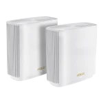 ASUS ROUTER/Mesh/574+2402+4804Mbps/2.4/5GHz-1/5GHz/Cvgup to264 Sqm/1xWAN/3xLAN/AiMesh/AiProtPro/VPN/InstantGuard/90IG0740-MO3B60 - ASUS ZenWiFi AX (XT9) AX7800 1er Pack Weiß, White, Internal, Mesh system, Power, 264.77 m², Tri-band (2.4 GHz / 5 GHz / 5 GHz)