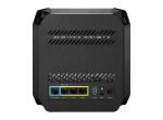 ASUS ROUTER/Gaming/2.4GHz 2x2 upto 574Mbps/5GHz-2 4x4 upto 4808Mbps/1xWAN/3xLAN/1xUSB/AiMesh/AiProtection/VPN 90IG07F0-MU9A20 - ASUS ROG Rapture GT6 (B-2-PK), Black, Internal, Mesh router, Power, 538.8 m², Tri-band (2.4 GHz / 5 GHz / 5 GHz)