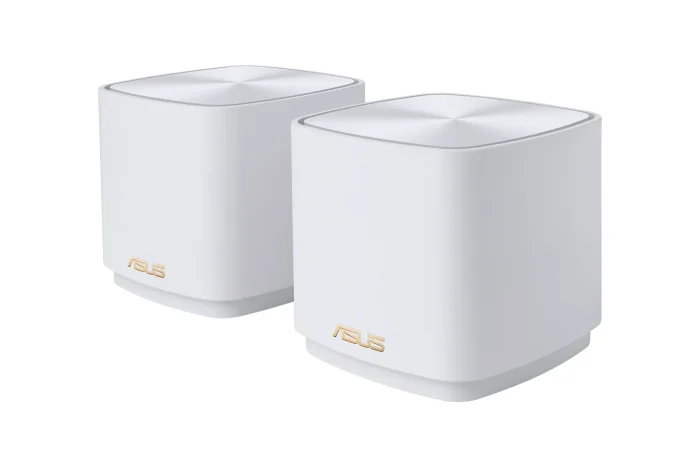 ASUS ROUTER/Mesh/2402Mbps+574Mbps/Cvg up to 325Sqm/ 1xWAN/1xLAN/AiMesh/AiProtection/VPN/Wall mount/Instant Guard/90IG0750-MO3B40 - ASUS ZenWiFi XD5 (W-2-PK), White, Internal, Mesh router, Power, 325.1 m², Dual-band (2.4 GHz / 5 GHz)