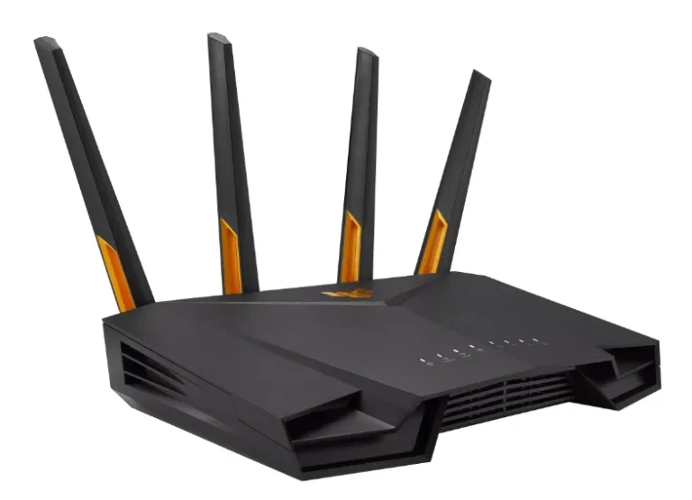 ASUS ROUTER/Gaming/574+3603Mbps/2.4GHz2x2/5GHz3x3/1xWAN/4xLAN/ 1xUSB/AiMesh/AiProtection/VPN/Instant Guard/90IG07Q0-MO3100 - ASUS TUF-AX4200, Wi-Fi 6 (802.11ax), Dual-band (2.4 GHz / 5 GHz), Ethernet LAN, Black, Tabletop router