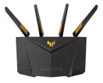 ASUS ROUTER/Gaming/574+3603Mbps/2.4GHz2x2/5GHz3x3/1xWAN/4xLAN/ 1xUSB/AiMesh/AiProtection/VPN/Instant Guard/90IG07Q0-MO3100 - ASUS TUF-AX4200, Wi-Fi 6 (802.11ax), Dual-band (2.4 GHz / 5 GHz), Ethernet LAN, Black, Tabletop router