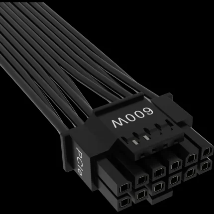 Corsair Premium Individually Sleeved 12+4pin PCIe Gen 5 12VHPWR 600W cable; Type 4; Black. - Corsair CP-8920284, PCI-E (8+8-pin), 12VHPWR, Straight, Straight, Black, 1 pc(s)