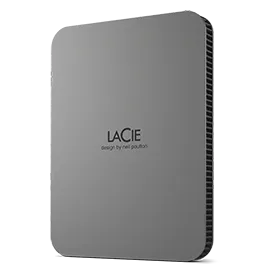 Seagate LaCie 4TB; USB-C; USB 3.1; Aluminum enclosure; Silver - LaCie Mobile Drive Secure, 4 TB, 3.2 Gen 1 (3.1 Gen 1), Grey