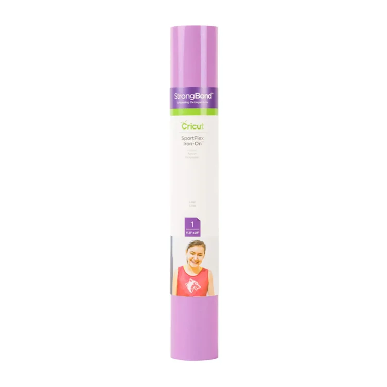 2004442 - CRICUT SPORTFLEX IRON ON LILAC - Cricut 2004442, Heat transfer vinyl roll, Smooth heat transfer vinyl, Lilac, Monochromatic, Glossy, Cricut Maker, Cricut Explore Machines