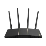 ASUS ROUTER/AX3000/2402Mbps+574Mbps/2.4GHz 2x2/5GHz 2x2/1xWAN/4xLAN/. AiMesh/MU-MIMO/OFDMA/VPN/ - ASUS RT-AX57, Wi-Fi 6 (802.11ax), Dual-band (2.4 GHz / 5 GHz), Ethernet LAN, Black, Tabletop router