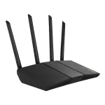 ASUS ROUTER/AX3000/2402Mbps+574Mbps/2.4GHz 2x2/5GHz 2x2/1xWAN/4xLAN/. AiMesh/MU-MIMO/OFDMA/VPN/ - ASUS RT-AX57, Wi-Fi 6 (802.11ax), Dual-band (2.4 GHz / 5 GHz), Ethernet LAN, Black, Tabletop router