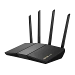 ASUS ROUTER/AX3000/2402Mbps+574Mbps/2.4GHz 2x2/5GHz 2x2/1xWAN/4xLAN/. AiMesh/MU-MIMO/OFDMA/VPN/ - ASUS RT-AX57, Wi-Fi 6 (802.11ax), Dual-band (2.4 GHz / 5 GHz), Ethernet LAN, Black, Tabletop router