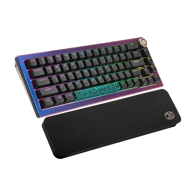 Cooler Master MK721 30th Anniversary Edition Gaming Keyboard - Cooler Master Peripherals MK721 30th Anniversary Edition, 65%, Wired & Wireless, USB + RF Wireless + Bluetooth, Mechanical, QWERTY, LED