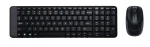 920-003161 - LOGI MK220 Wireless Keyboard and Mouse Combo USB receiver minimalist design - Logitech G MK220, Mini, Wireless, RF Wireless, QWERTY, Black, Mouse included