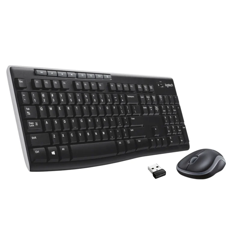 920-004509 - LOGI MK270 Wireless Keyboard and Mouse Combo Nano USB receiver Full size spill resistant - Logitech Wireless Combo MK270, Full-size (100%), Wireless, USB, QWERTY, Black, Mouse included