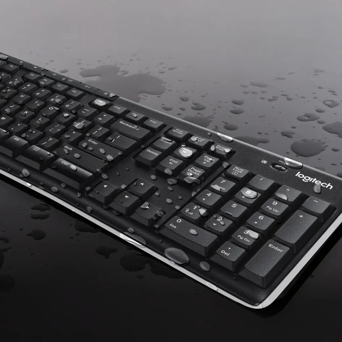920-004509 - LOGI MK270 Wireless Keyboard and Mouse Combo Nano USB receiver Full size spill resistant - Logitech Wireless Combo MK270, Full-size (100%), Wireless, USB, QWERTY, Black, Mouse included