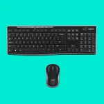920-004509 - LOGI MK270 Wireless Keyboard and Mouse Combo Nano USB receiver Full size spill resistant - Logitech Wireless Combo MK270, Full-size (100%), Wireless, USB, QWERTY, Black, Mouse included