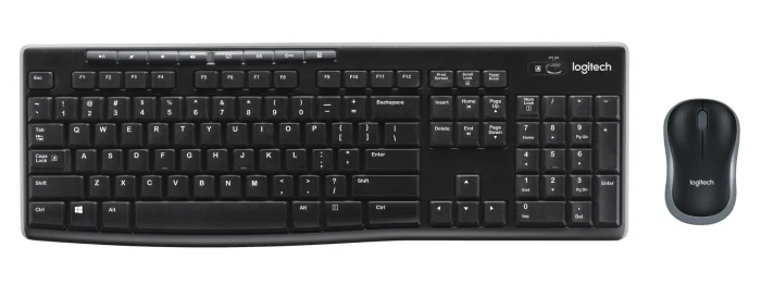 920-004509 - LOGI MK270 Wireless Keyboard and Mouse Combo Nano USB receiver Full size spill resistant - Logitech Wireless Combo MK270, Full-size (100%), Wireless, USB, QWERTY, Black, Mouse included