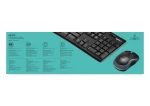 920-004509 - LOGI MK270 Wireless Keyboard and Mouse Combo Nano USB receiver Full size spill resistant - Logitech Wireless Combo MK270, Full-size (100%), Wireless, USB, QWERTY, Black, Mouse included