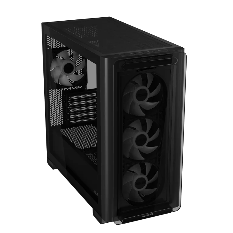 ASUS chassis/M-ATX/Mini-ITX/. Top Radiator: 120/140/240/280/360mm. Dimensions: 479 x 220 x 450 mm. Weight: 8.9kg - ASUS A23 PLUS TG ARGB BLACK, PC, Black, micro ATX, Mini-ITX, Multi, 16.5 cm, 38 cm