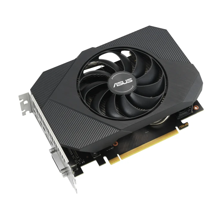 ASUS Graphics Card/NVIDIA/PCIe4/8GB GDDR6/OC mode:1807MHz/ Gaming mode:1777MHz/1xDVI/1xHDMI/1xDP/450W - ASUS Phoenix PH-RTX3050-8G-V2, GeForce RTX 3050, 8 GB, GDDR6, 128 bit, 7680 x 4320 pixels, PCI Express 4.0
