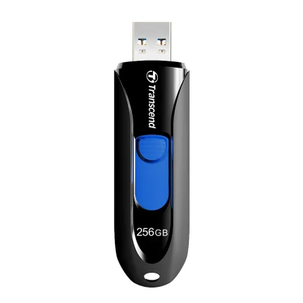 TRANSCEND 16GB JF790 USB3.1 GEN 1 CAPLESS FLASH DRIVE - BLACK AND BLUE - Transcend JetFlash 790 16GB Black, 16 GB, USB Type-A, 3.2 Gen 1 (3.1 Gen 1), Slide, 18 g, Black
