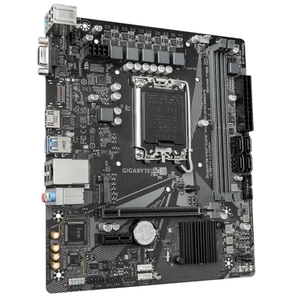 GIGABYTE Motherboard Intel® H610 Chipset for LGA 1700; 2x DDR4; 1x M2; D-Sub/HDMI; mATX - Gigabyte H610M H V3 DDR4 Motherboard - Supports Intel Core 14th CPUs, 4+1+1 Hybrid Phases Digital VRM, up to 3200MHz DDR4, 1xPCIe 3.0 M.2, GbE LAN, USB 3.2 Gen 1, Intel, LGA 1700, Intel® Celeron®, Intel® Core™ i3, Intel® Core™ i5, Intel® Core™ i7, Intel® Core™ i9,..., LGA 1700, DDR4-SDRAM, 64 GB