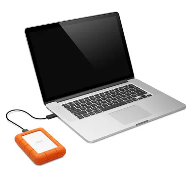 Seagate LaCie Rugged Mini; 1TB; USB 3.0; 2.5'' - LaCie Rugged Mini, 1000 GB, 2.5", 3.2 Gen 1 (3.1 Gen 1), 5400 RPM, Orange,Silver