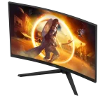 AOC-CQ32G4VE Gaming Monitor|Curved 32 inch|VA QHD 2560x1440 180Hz|1ms|HDMI DP|VESA|Flicker Free;|Low Blue Model | Adaptive Syn - AOC G4 CQ32G4VE, 81.3 cm (32"), 2560 x 1440 pixels, Quad HD, LCD, 0.5 ms, Black, Grey