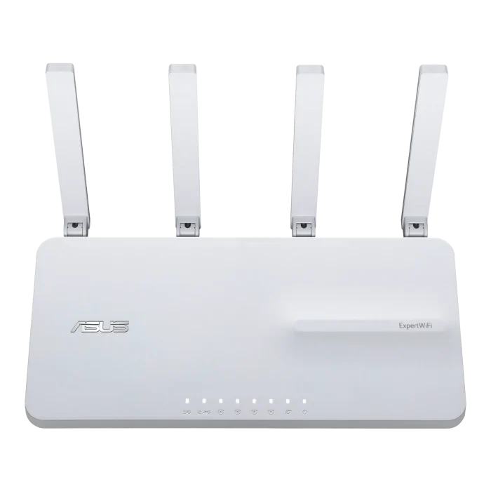 ASUS ROUTER/Expert/2402Mbp 574Mbps/1xWAN/4xLAN/2xUSB/AiMesh/100device/AiProtectPro/VPN/Self-Defi Network/Device Access Control. - ASUS EBR63 – Expert WiFi, Wi-Fi 6 (802.11ax), Dual-band (2.4 GHz / 5 GHz), Ethernet LAN, White, Tabletop router