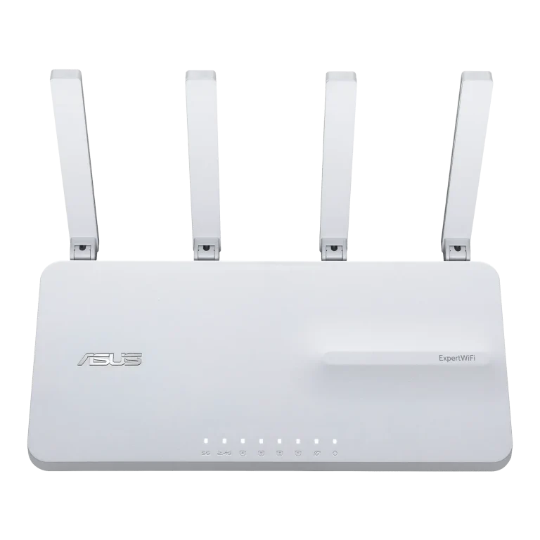 ASUS ROUTER/Expert/2402Mbp 574Mbps/1xWAN/4xLAN/2xUSB/AiMesh/100device/AiProtectPro/VPN/Self-Defi Network/Device Access Control. - ASUS EBR63 – Expert WiFi, Wi-Fi 6 (802.11ax), Dual-band (2.4 GHz / 5 GHz), Ethernet LAN, White, Tabletop router