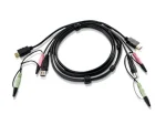 ATEN 1.8m USB HDMI to DVI-D KVM cable with Audio - 1.8m USB HDMI to DVI-D KVM cable with Audio