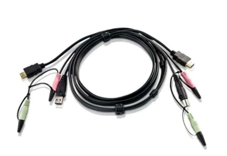 ATEN 1.8m USB HDMI to DVI-D KVM cable with Audio - 1.8m USB HDMI to DVI-D KVM cable with Audio
