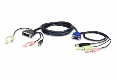 ATEN 3M USB VGA to DVI-A KVM Cable with Audio - Aten VGA USB to DVI KVM Cable 3m