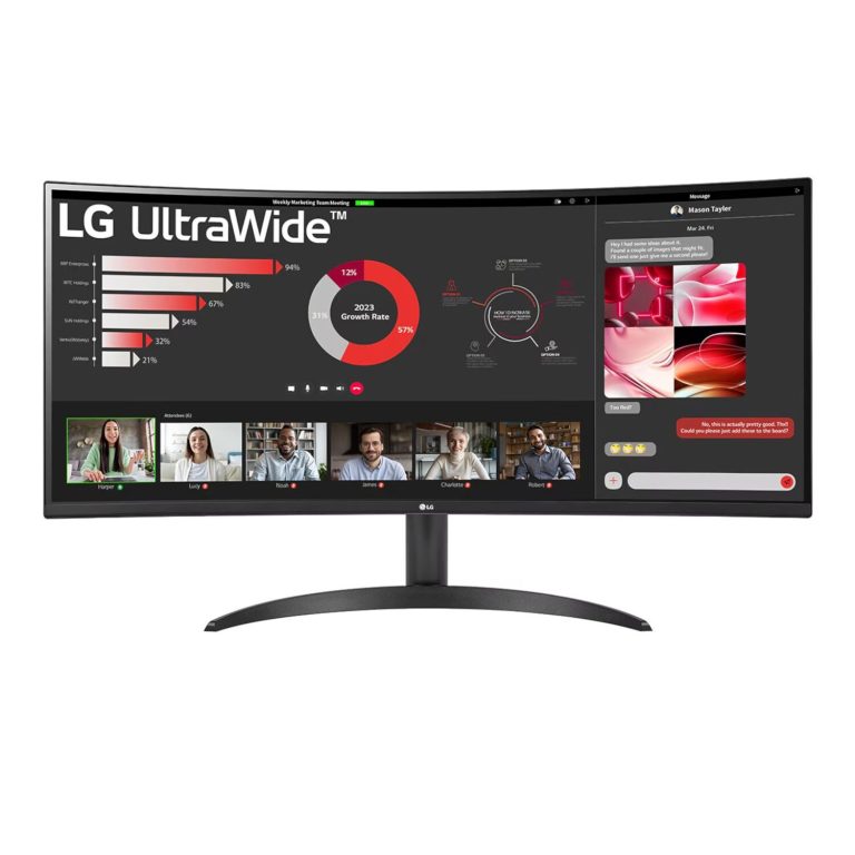 LG UltraWide 34" QHD VA Curved Monitor 100Hz Black