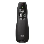 910-001356 - Logitech Wireless Presenter R400 Red Laser Pointer Up to 15 metre (2 4GHz) range storable wireless USB receiver - Logitech Wireless Presenter R400, RF, USB, 15 m, Black