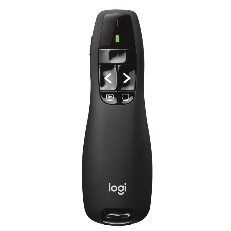 910-001356 - Logitech Wireless Presenter R400 Red Laser Pointer Up to 15 metre (2 4GHz) range storable wireless USB receiver - Logitech Wireless Presenter R400, RF, USB, 15 m, Black